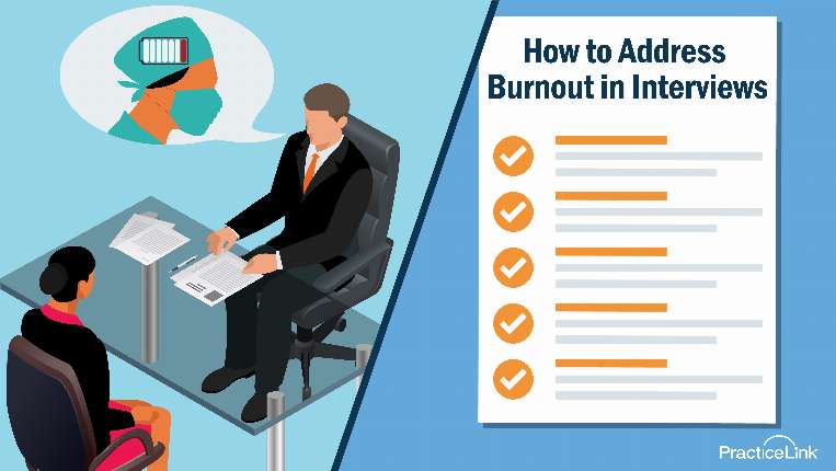 Recruiter interviewing a physician candidate and thinking about addressing burnout
