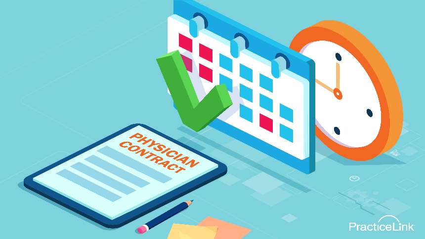 a calendar and physician contract